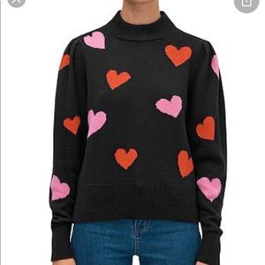 Kate Spade Hearts Mockneck sweater